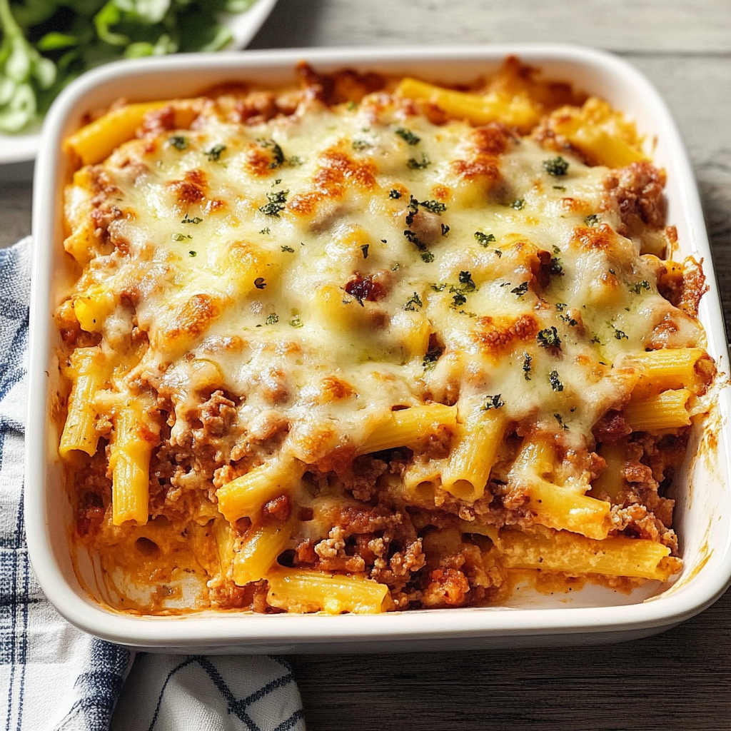 Recipe preparation for Baked Ziti