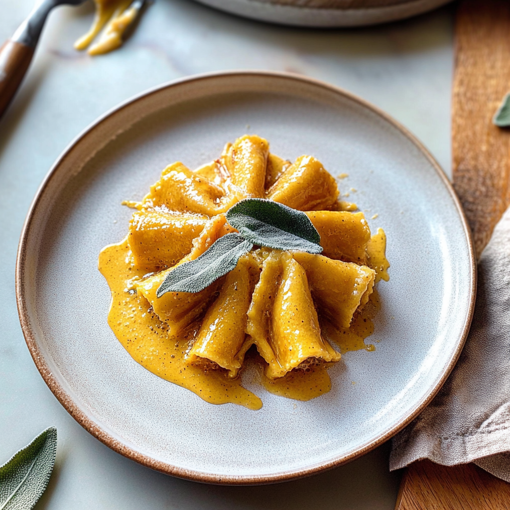 Recipe preparation for Caramelle with Sweet Potato Filling