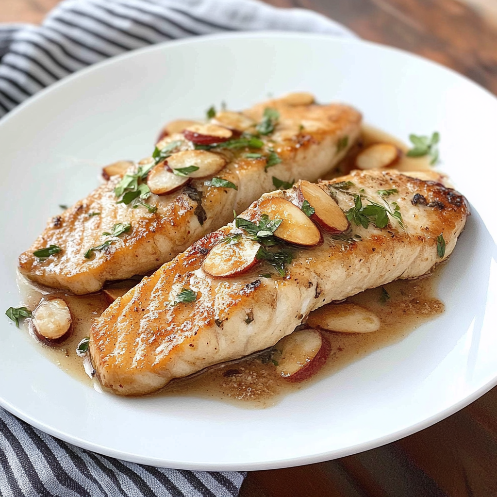 Recipe preparation for Fish Almondine