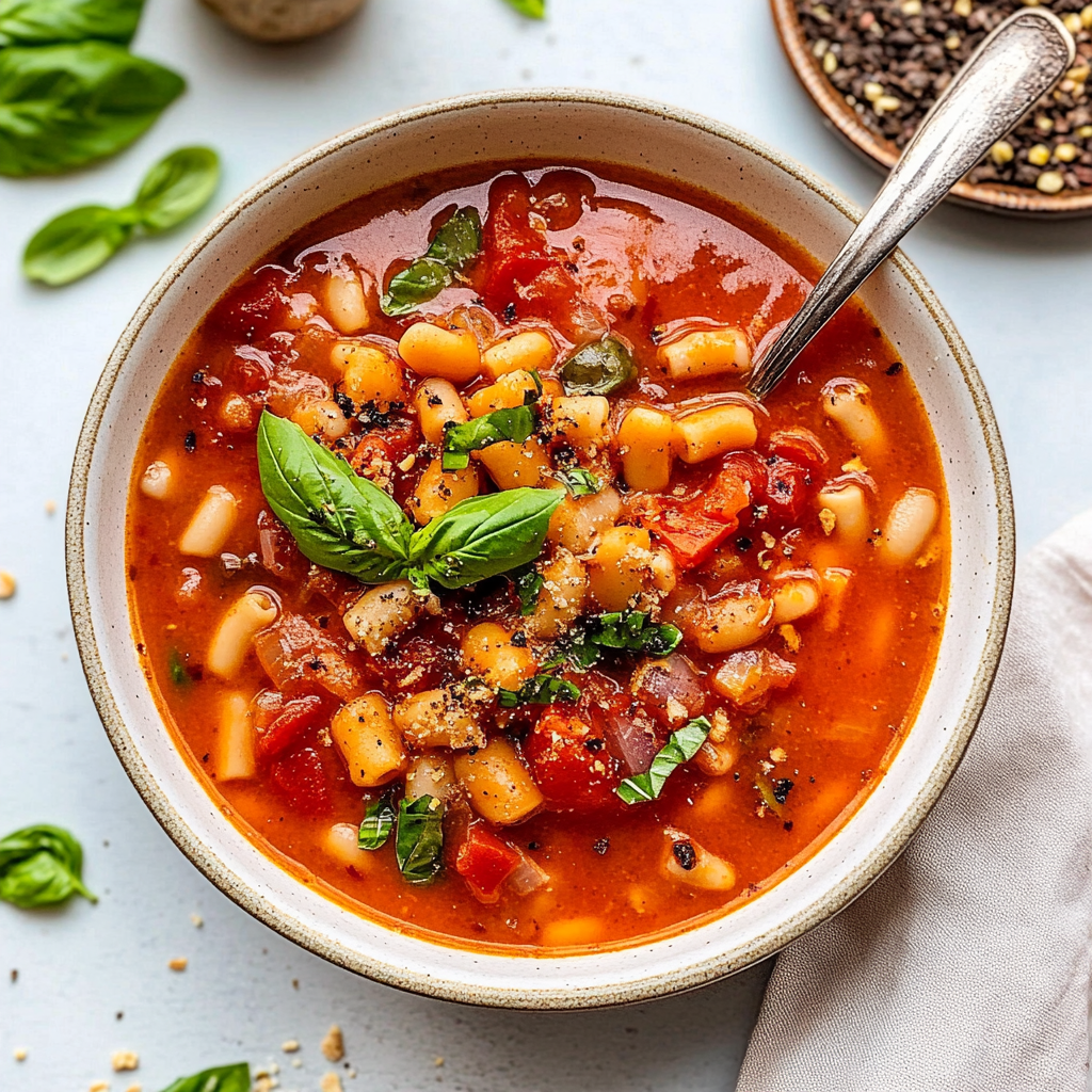 Recipe preparation for Slow Cooker Minestrone Soup
