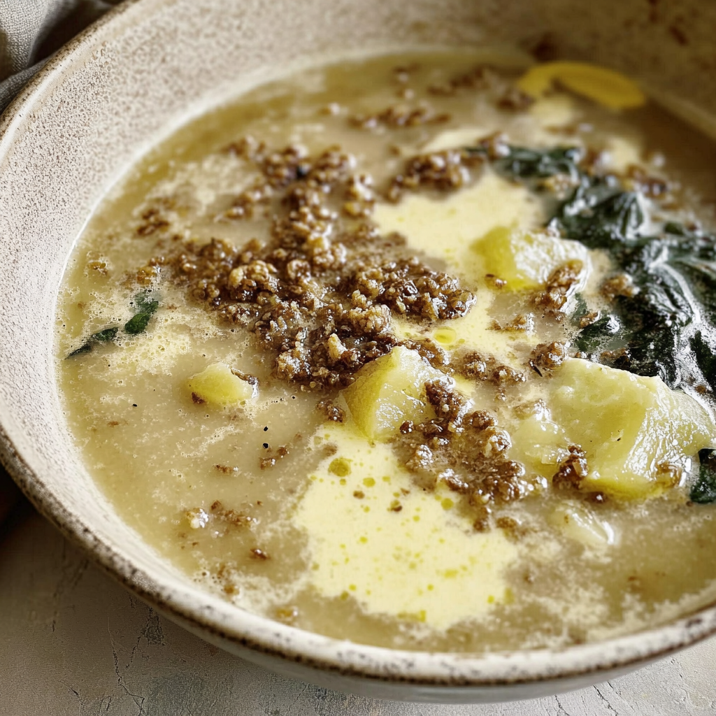 Recipe preparation for Slow cooker zuppa toscana