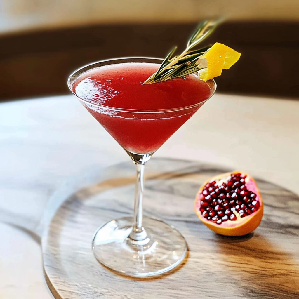 Recipe preparation for Pomegranate Martini Recipe with Vodka