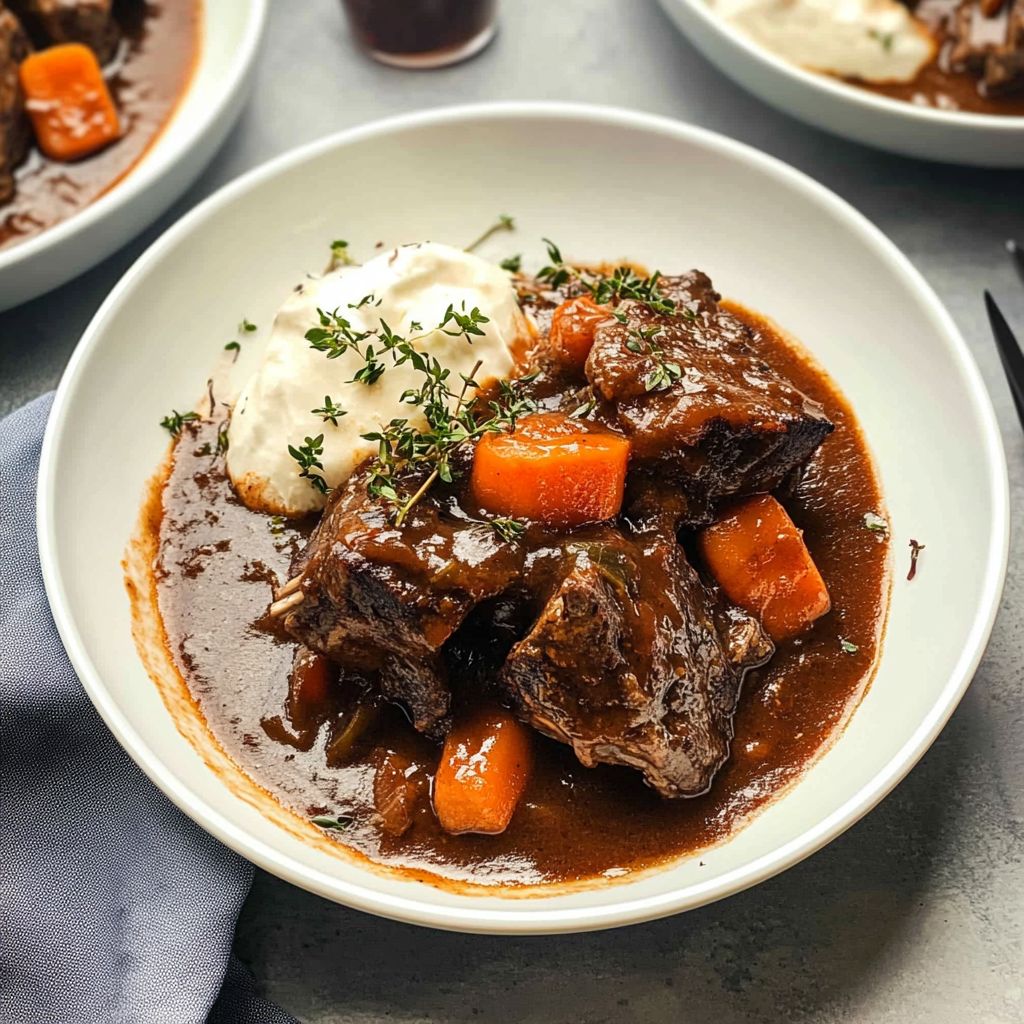 Recipe preparation for Red Wine Braised Short Ribs