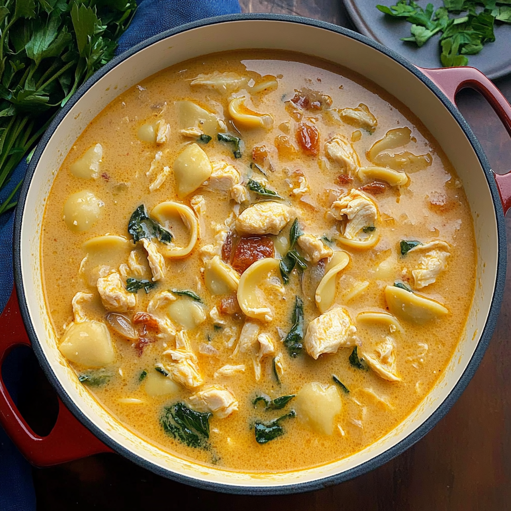 Recipe preparation for Marry Me Chicken Soup