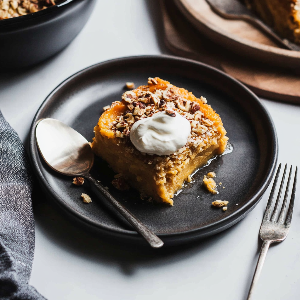 Recipe preparation for Sweet Potato Casserole with Hazelnuts