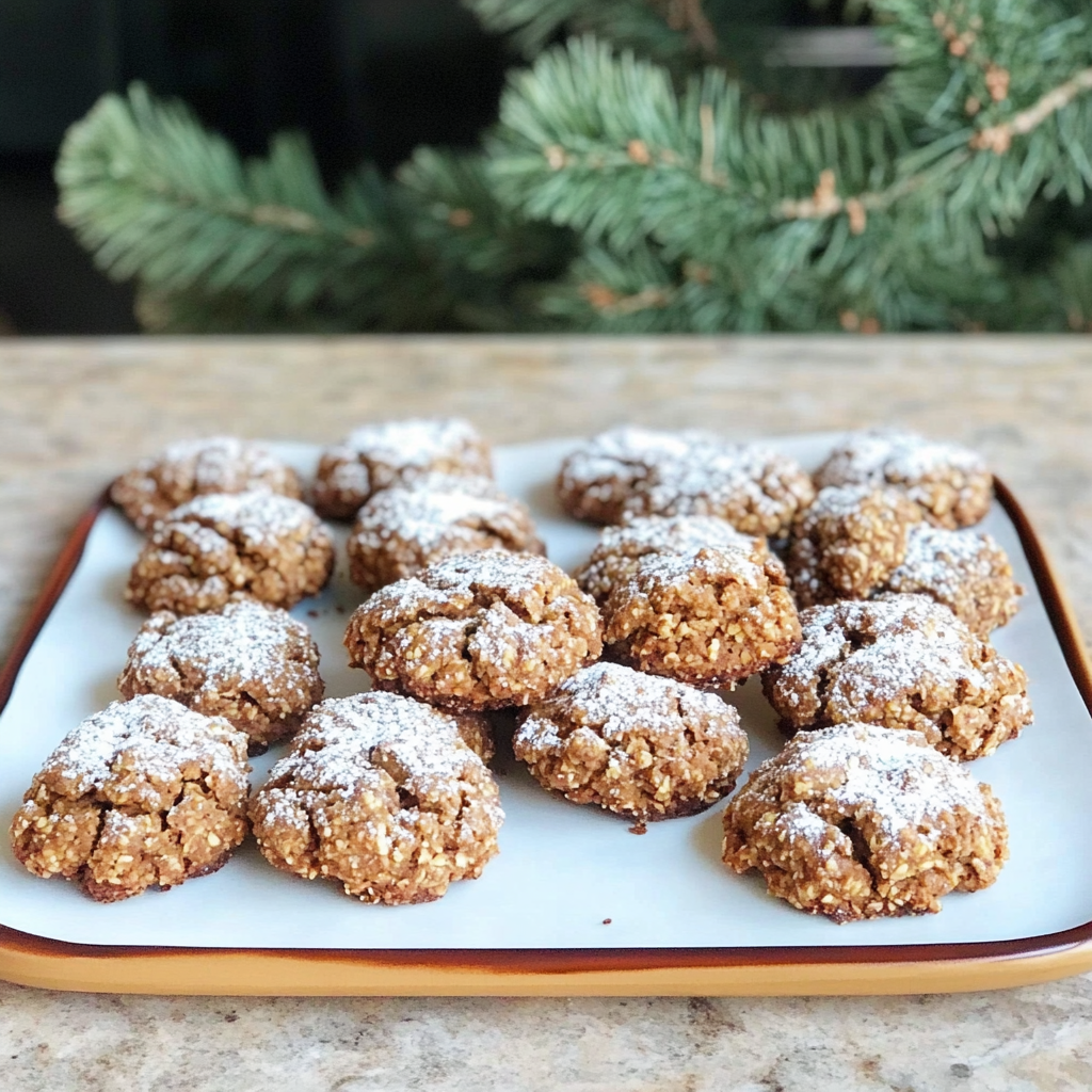 Recipe preparation for Spicy Gingerbread Granola Cookies
