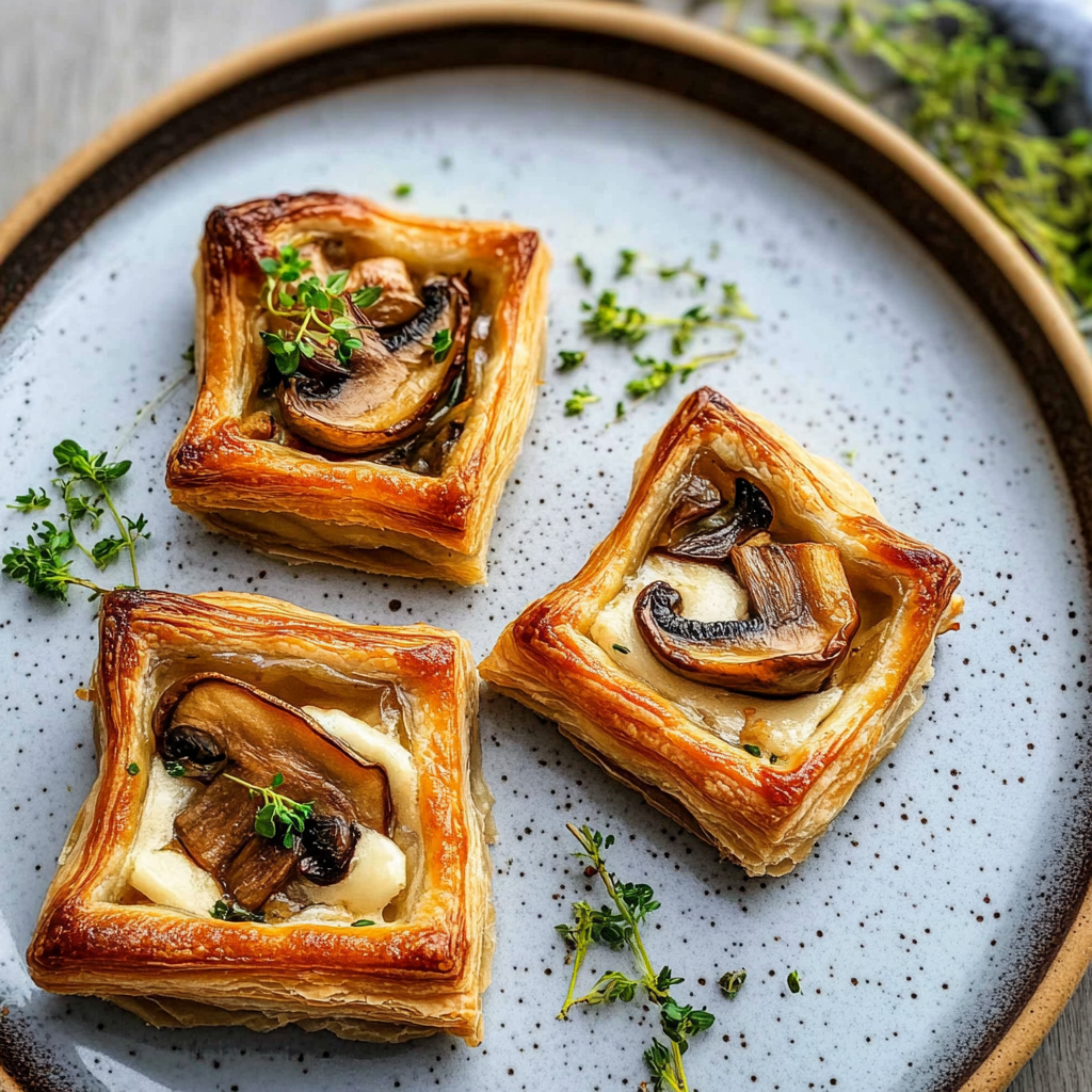 Recipe preparation for Mushroom Savoury Pastries