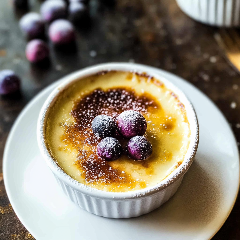 Recipe preparation for Eggnog Crème Brûlée