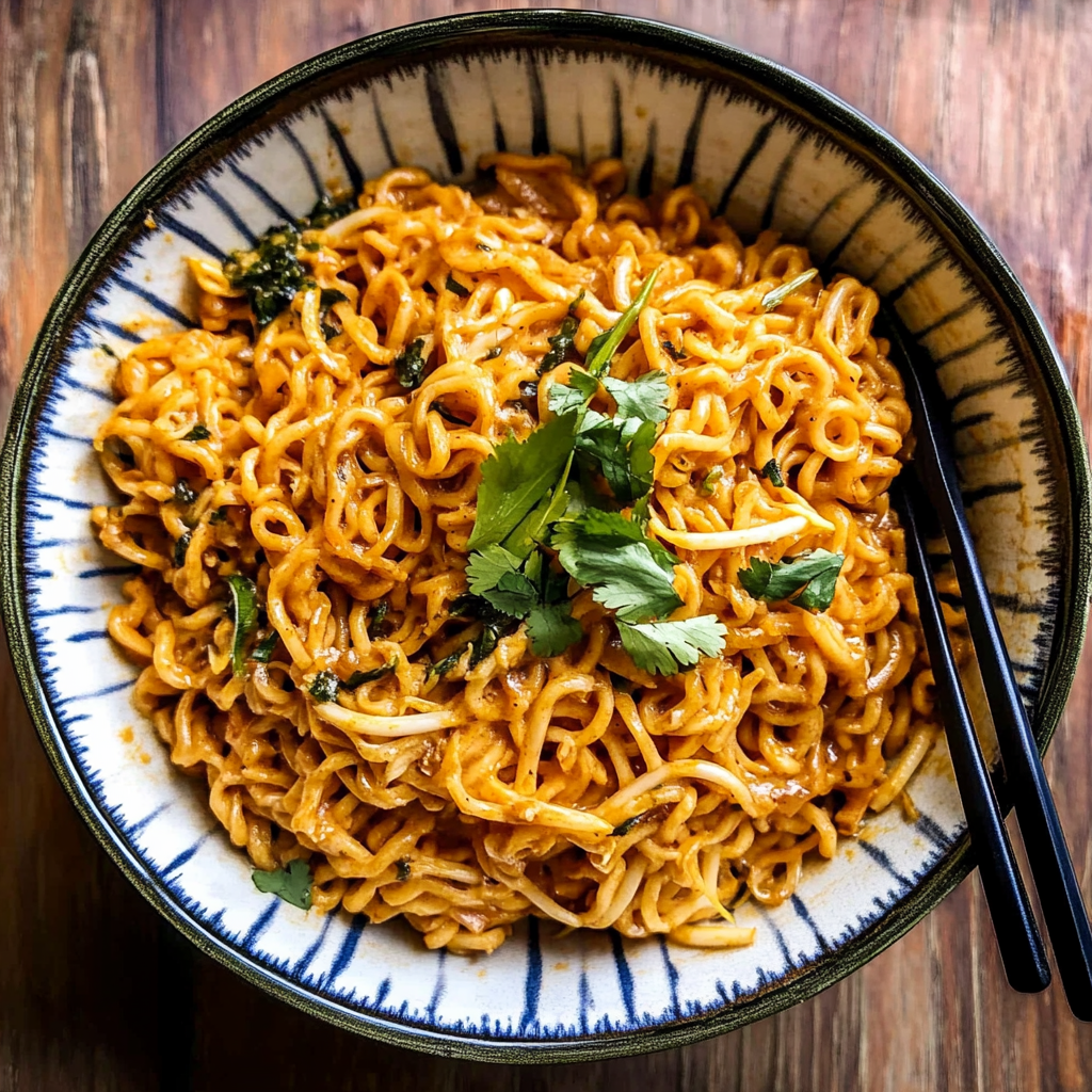 Recipe preparation for 15-Minute Red Curry Noodles