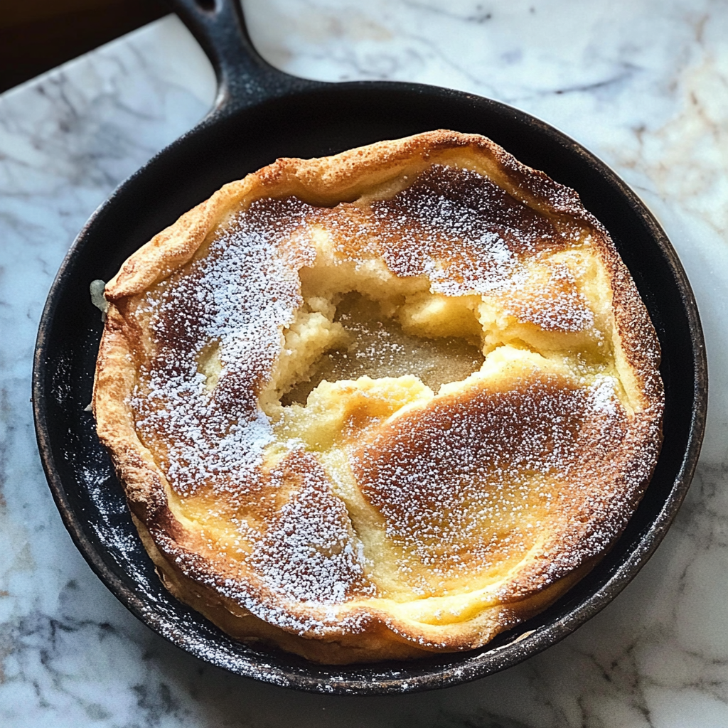 Recipe preparation for Gingerbread Spiced Dutch Baby Pancake