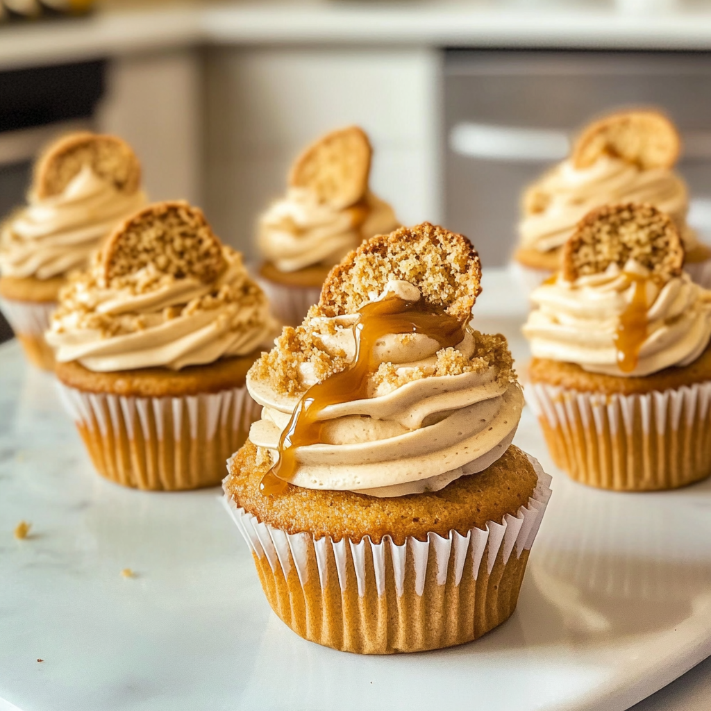 Recipe preparation for Caramelized Biscuit (Biscoff) Cupcakes