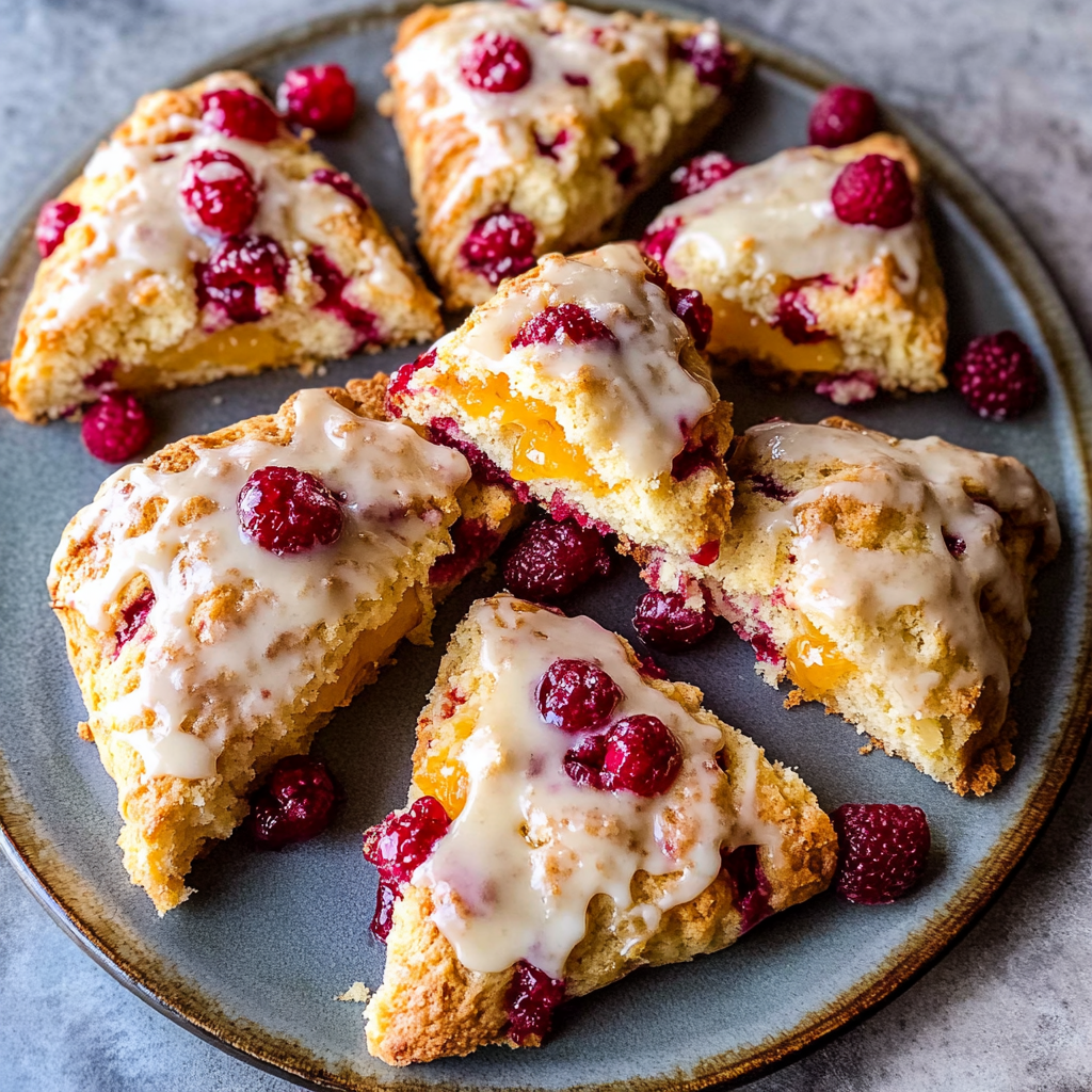 Recipe preparation for Cranberry Orange Scones with Ginger Glaze
