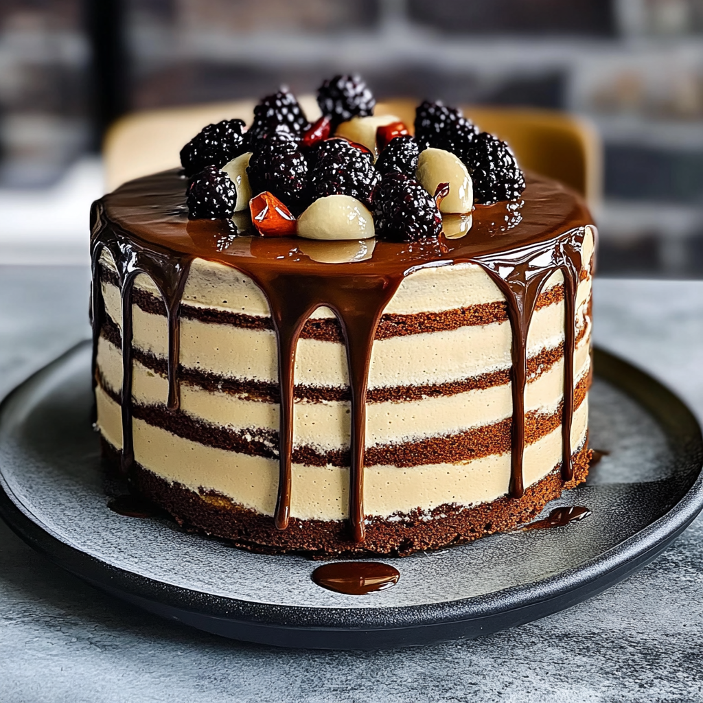 Recipe preparation for Espresso Martini Infused Layer Cake