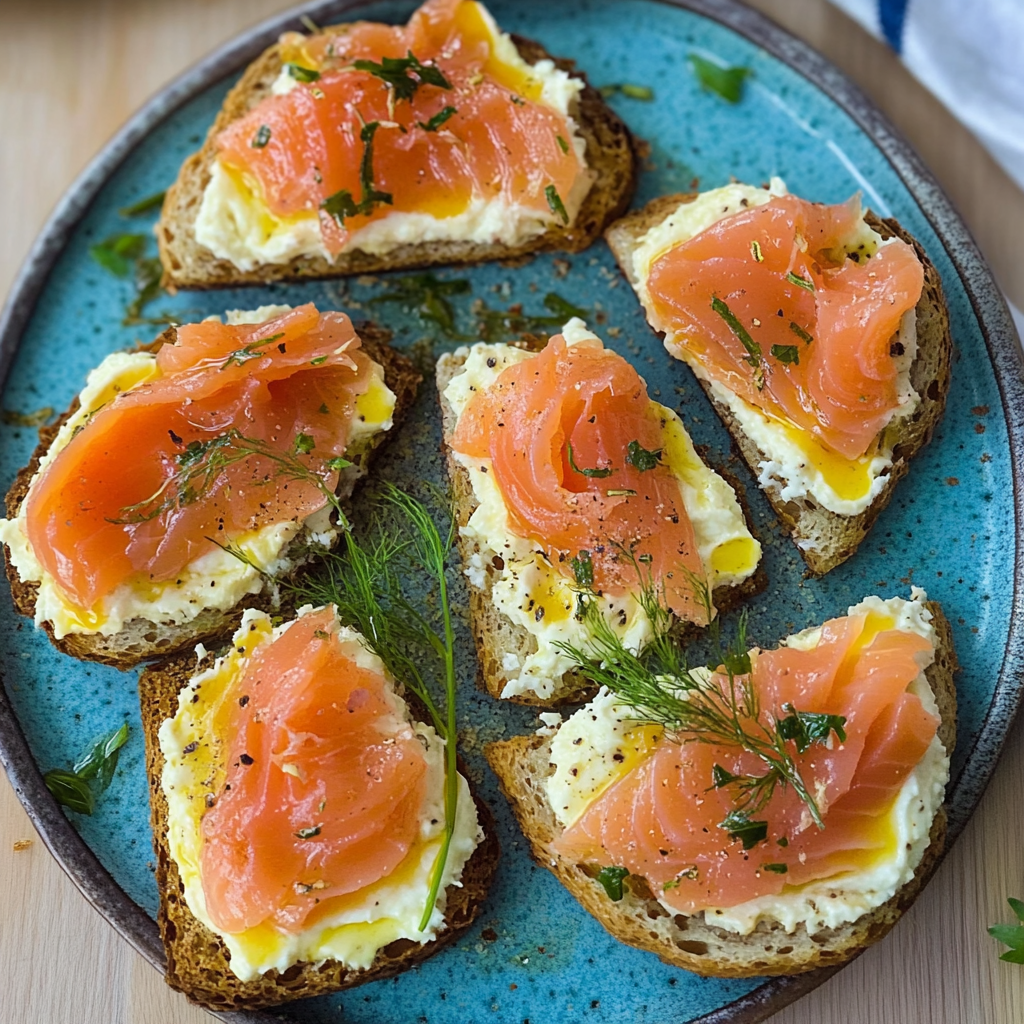 Recipe preparation for Smoked Salmon and Cream Cheese Breakfast Tarts