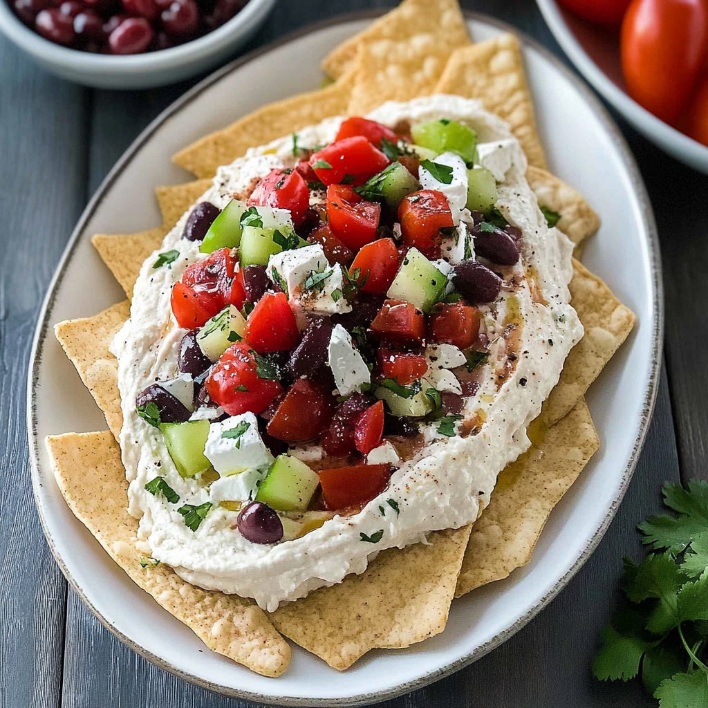 Recipe preparation for 5-layer Greek Dip