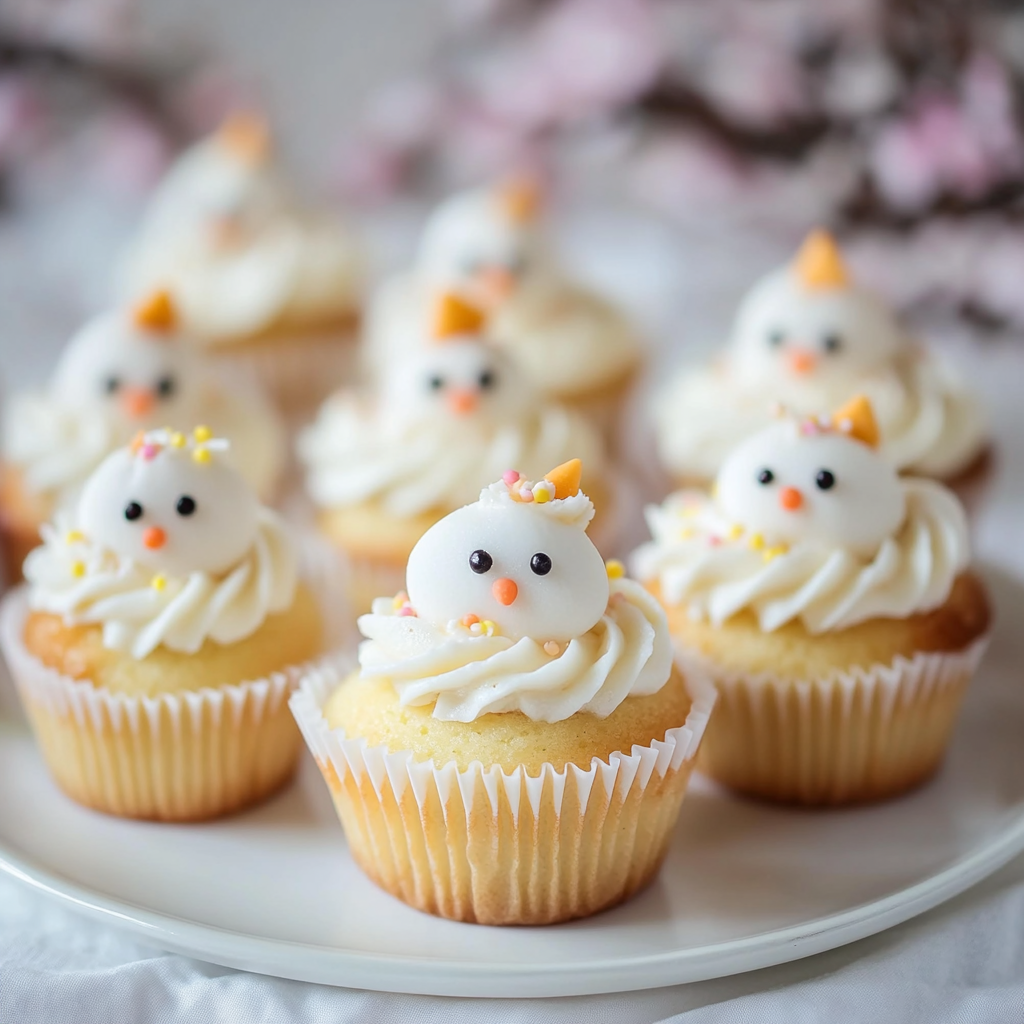 Recipe preparation for Snowman Cupcakes
