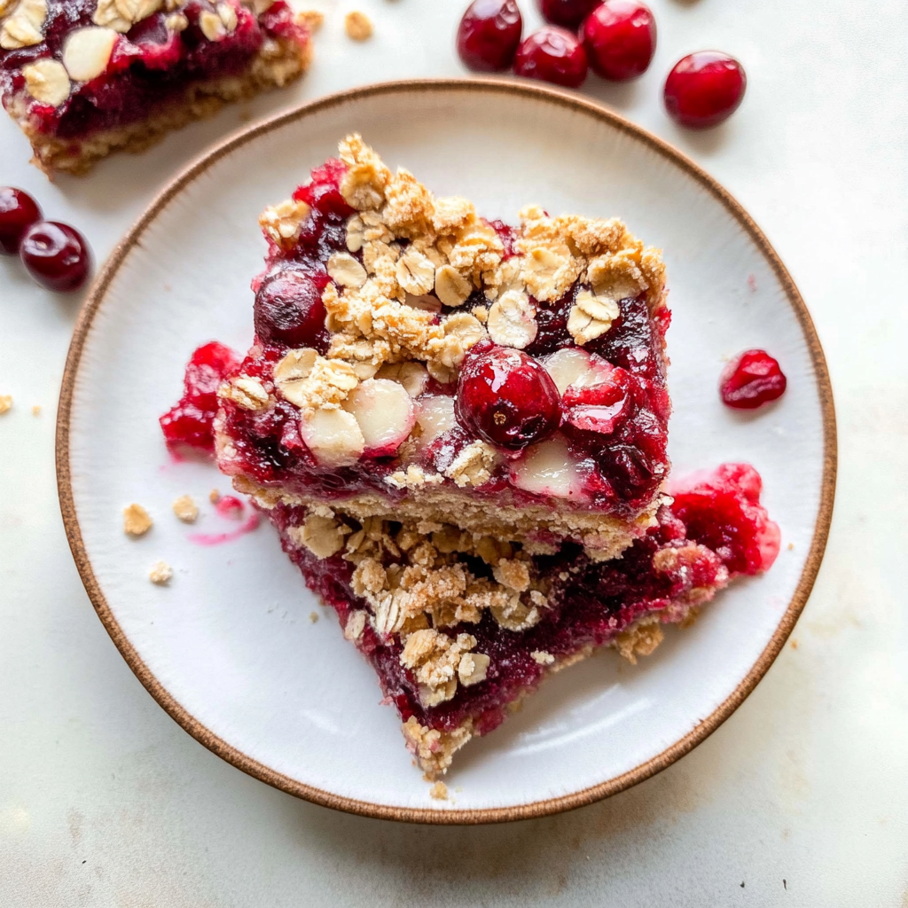 Recipe preparation for cranberry crumble bars