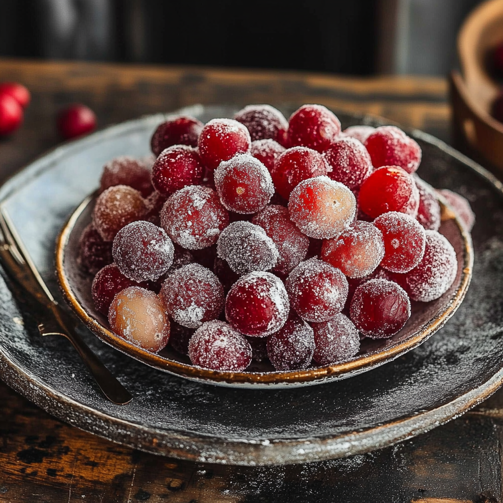 Recipe preparation for Candied Cranberries