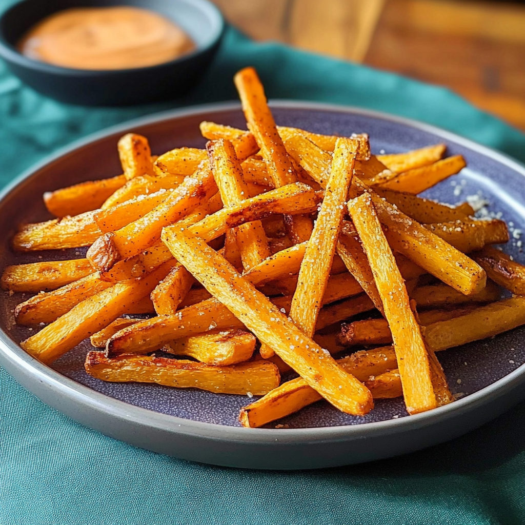 Recipe preparation for Butternut Squash Fries with Cinnamon Salt