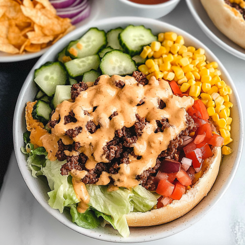 Recipe preparation for Cheeseburger Bowl