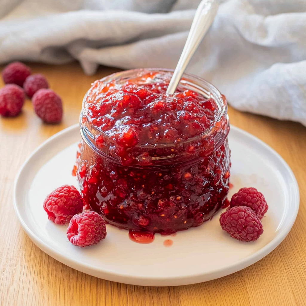 Recipe preparation for Instant Pot Raspberry Jam