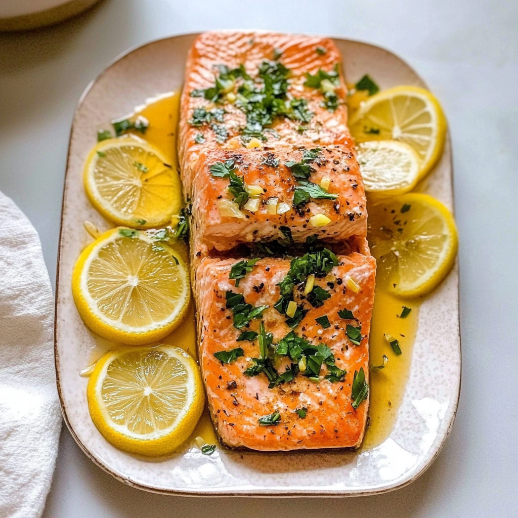 Recipe preparation for Rosemary Lemon Salmon