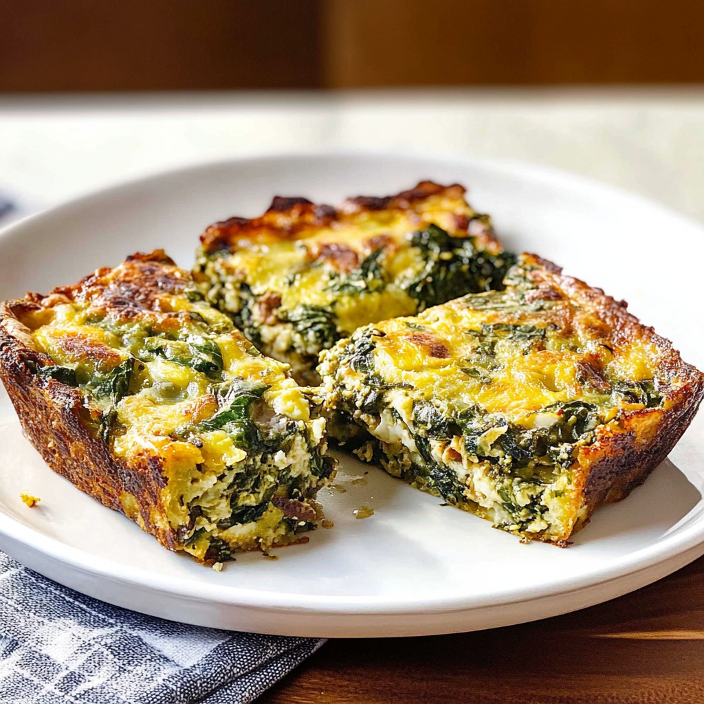 Recipe preparation for Comfort spinach egg casserole