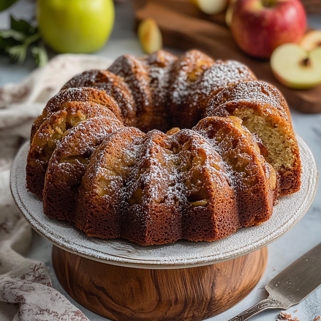 Recipe preparation for Apple Cinnamon Bundt Cake