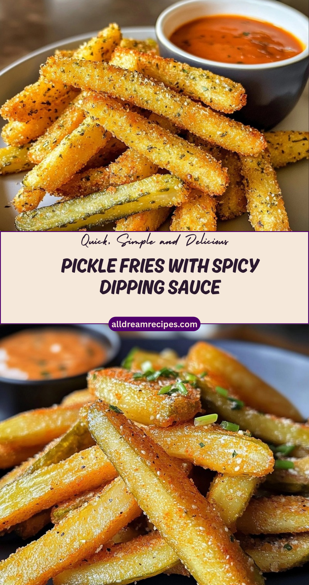 Pickle Fries with Spicy Dipping Sauce