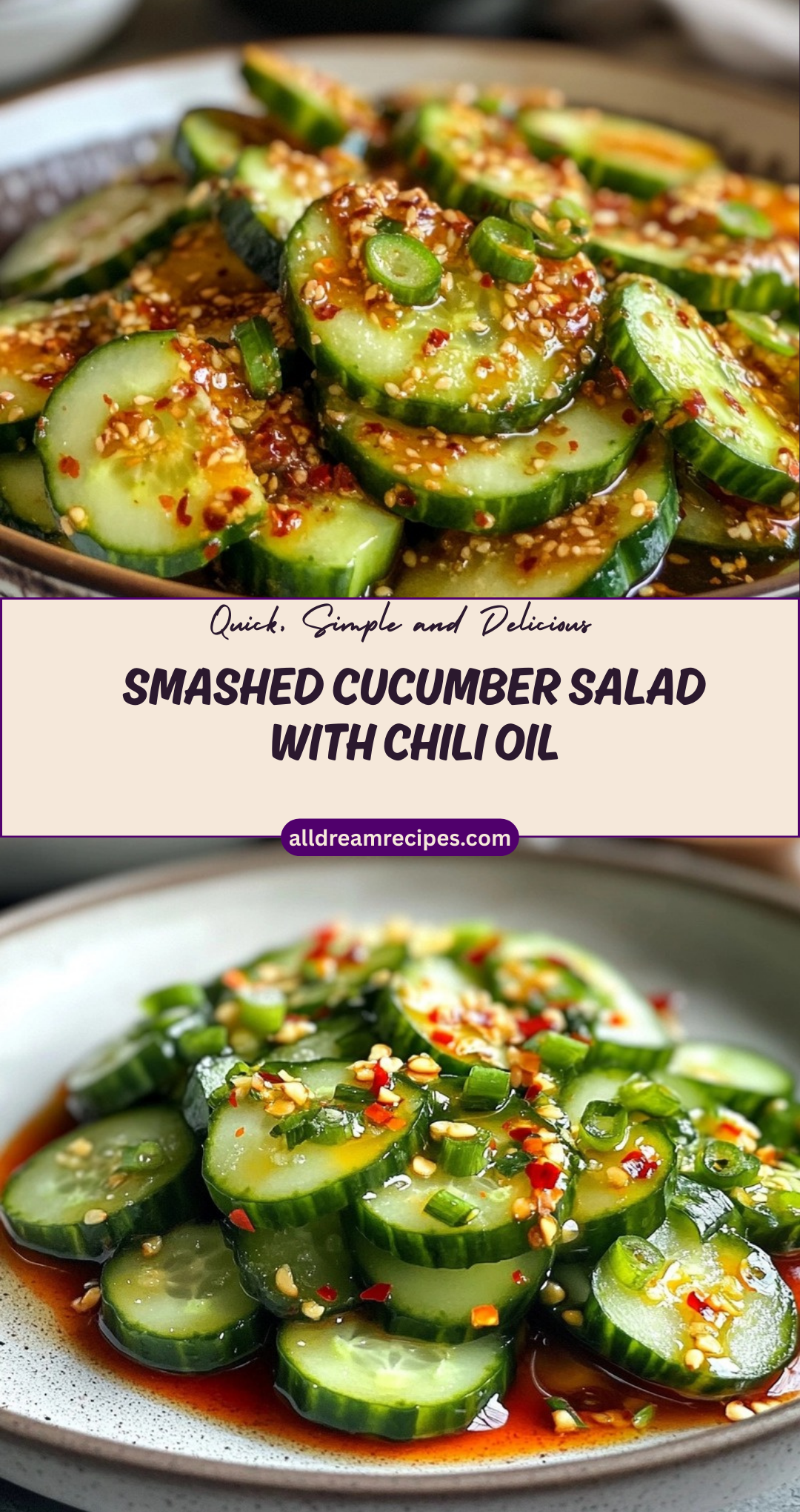 Smashed Cucumber Salad with Chili Oil
