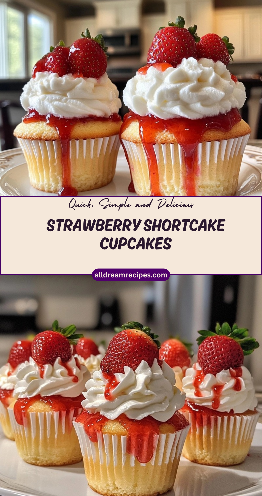 Strawberry Shortcake Cupcakes