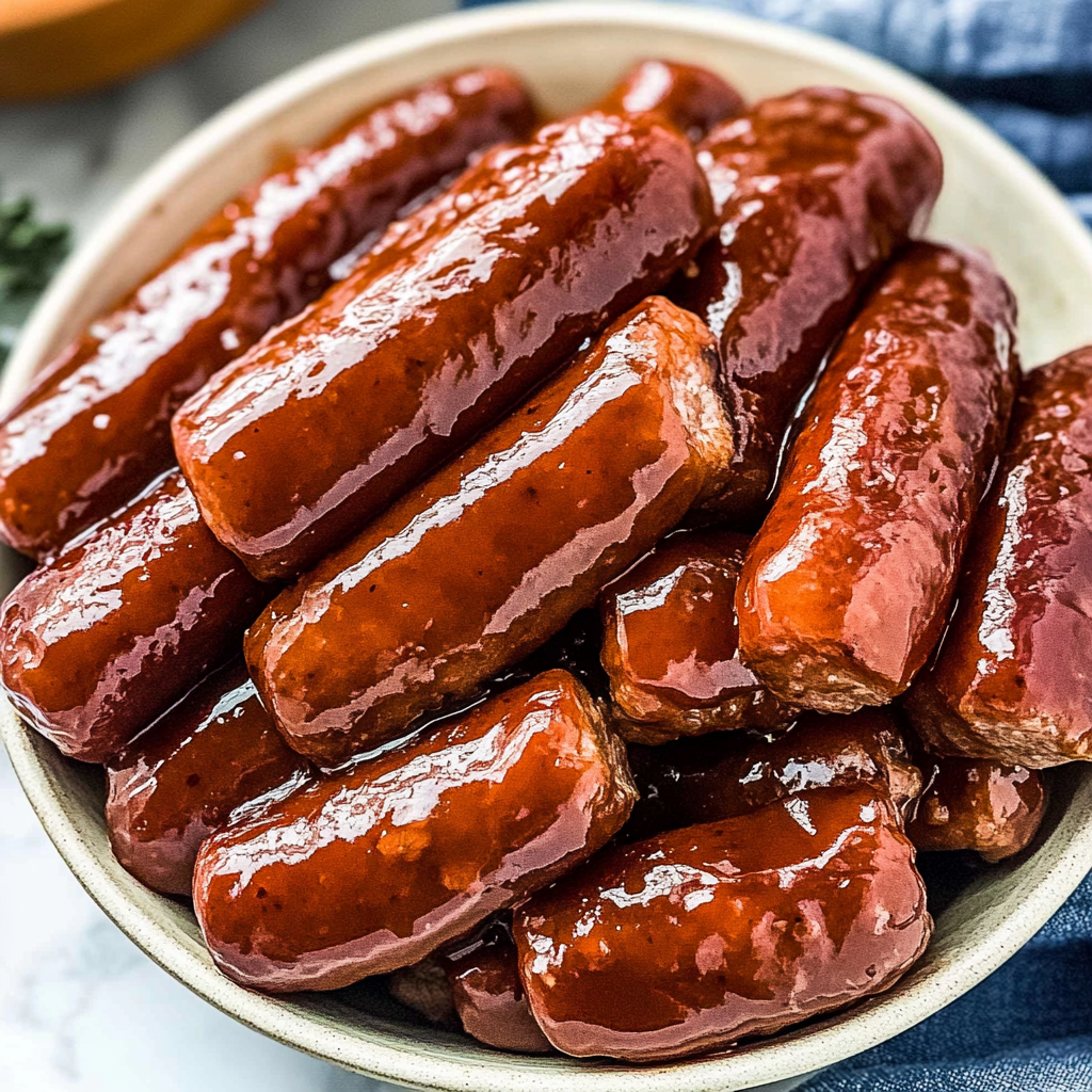 Recipe preparation for Juicy Crockpot Lil Smokies