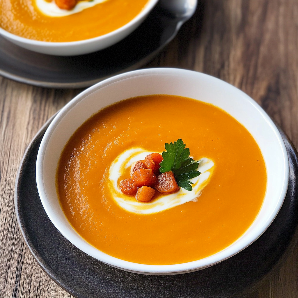 Recipe preparation for Moroccan Carrot Soup