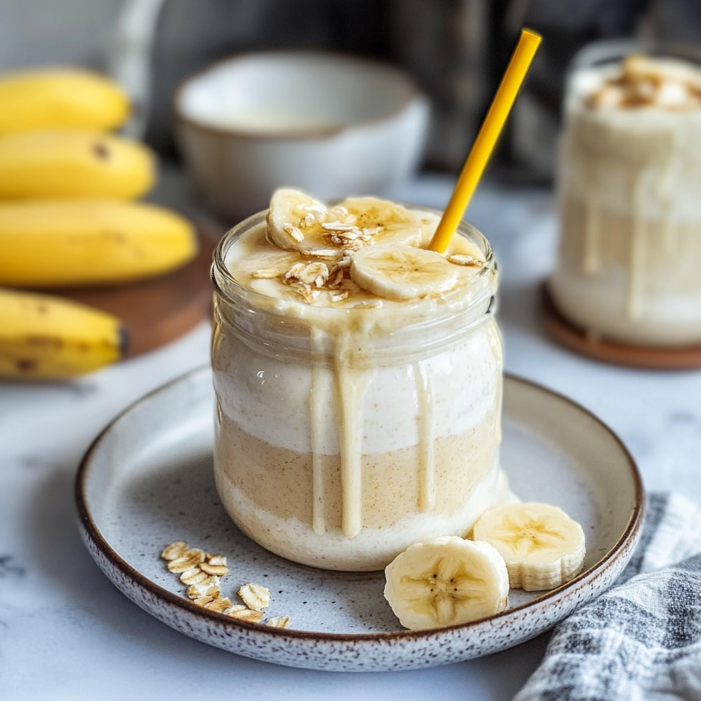 Recipe preparation for Creamy Korean Banana Milk