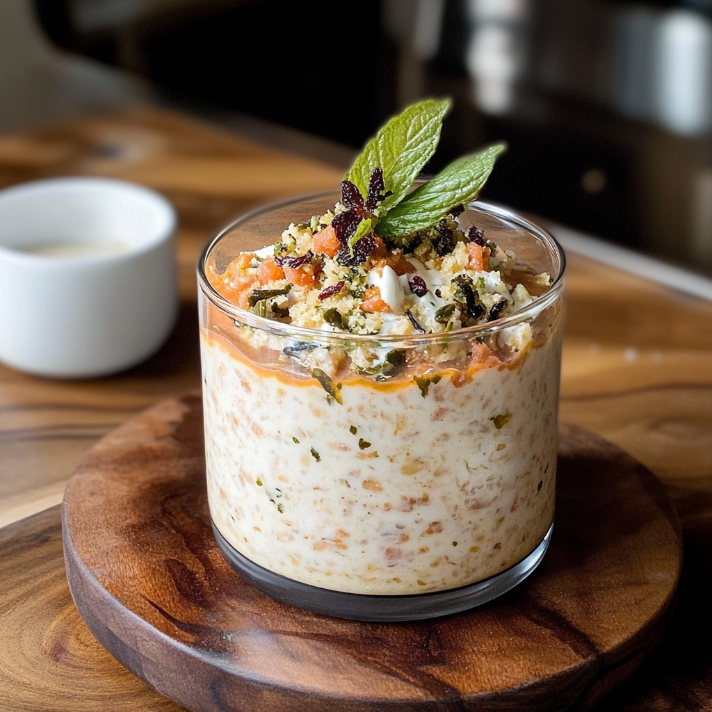 Recipe preparation for Spiced Indian Overnight Oats