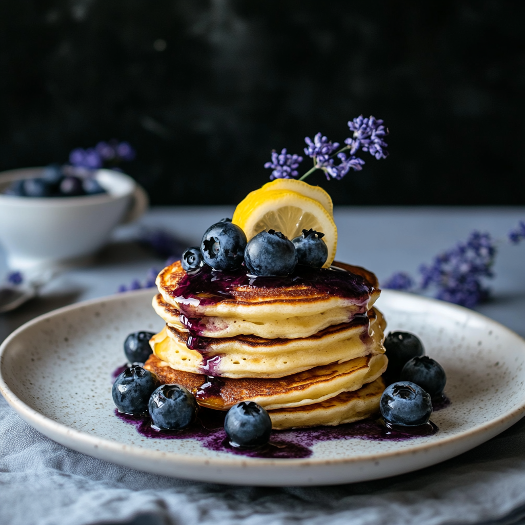 Recipe preparation for Blueberry Lemon Ricotta Pancakes