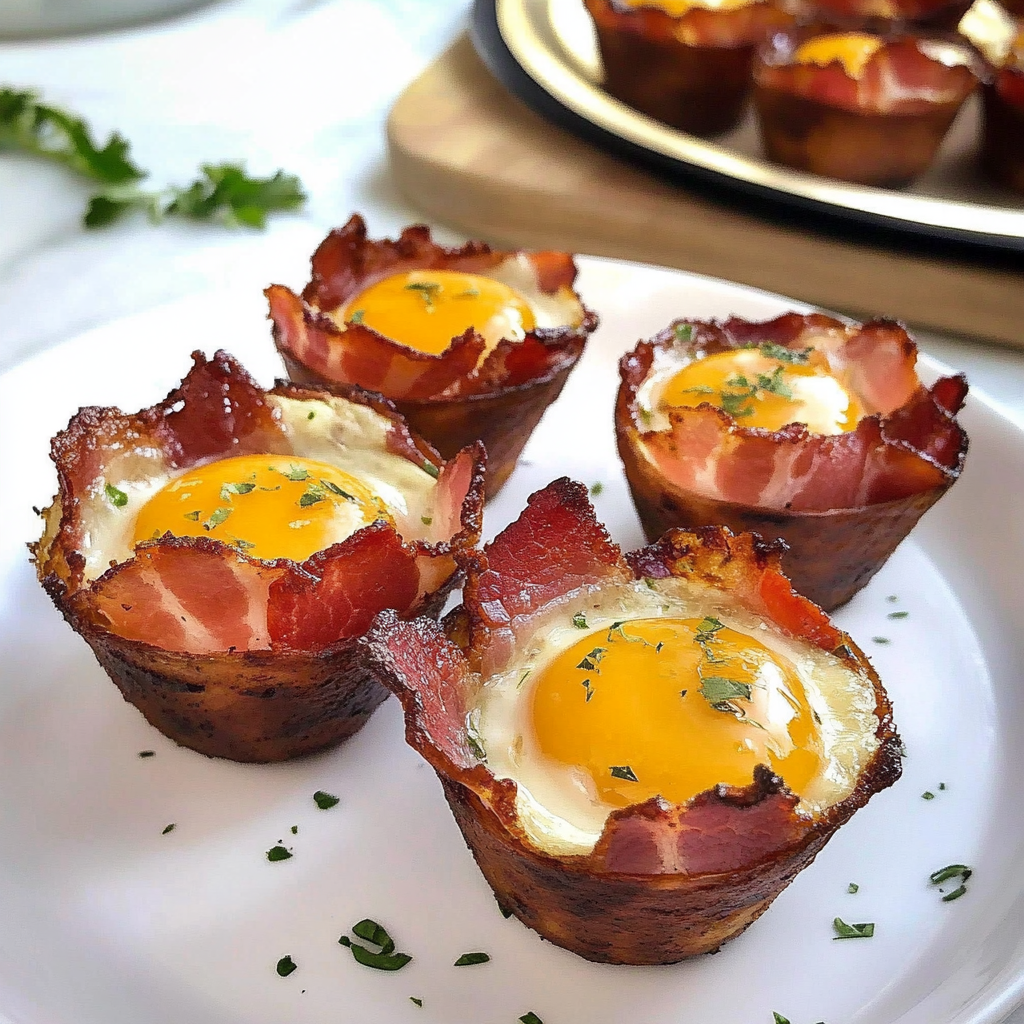 Recipe preparation for Turkey Bacon Cups