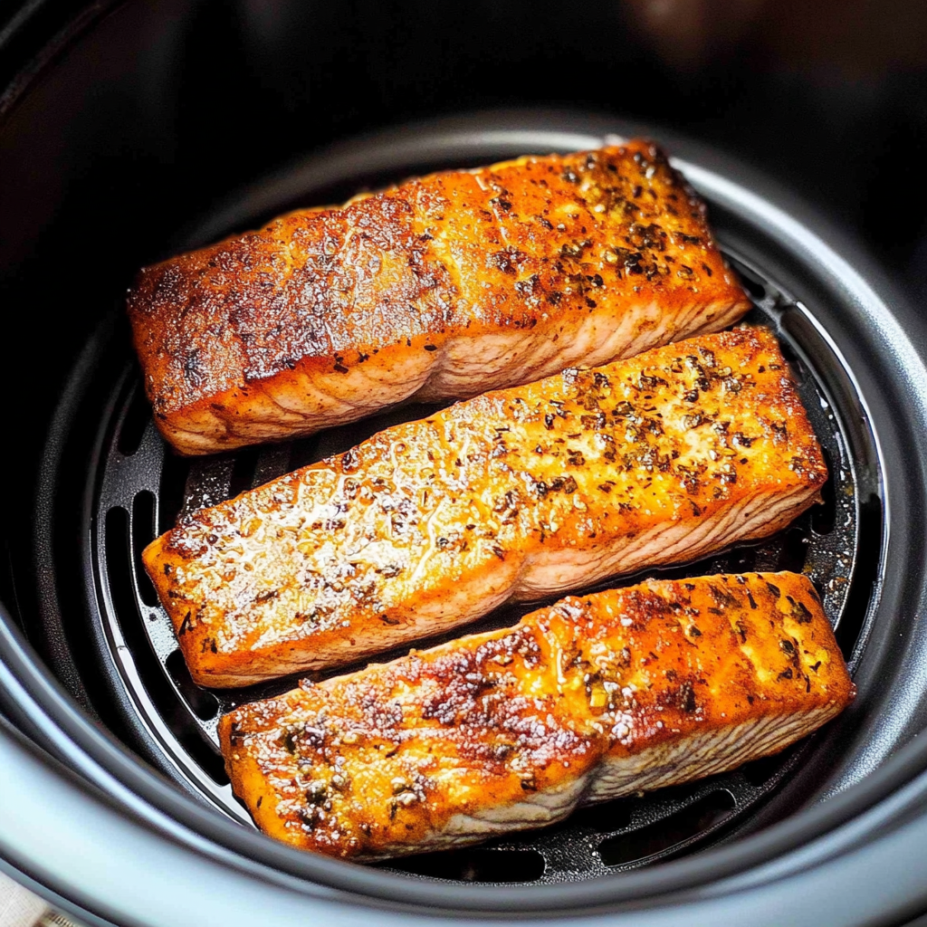 Recipe preparation for Air Fryer Salmon