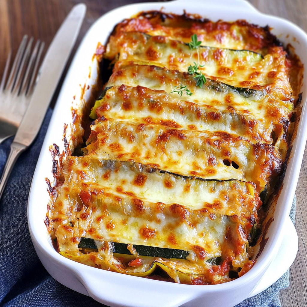 Recipe preparation for Turkey Zucchini Lasagna
