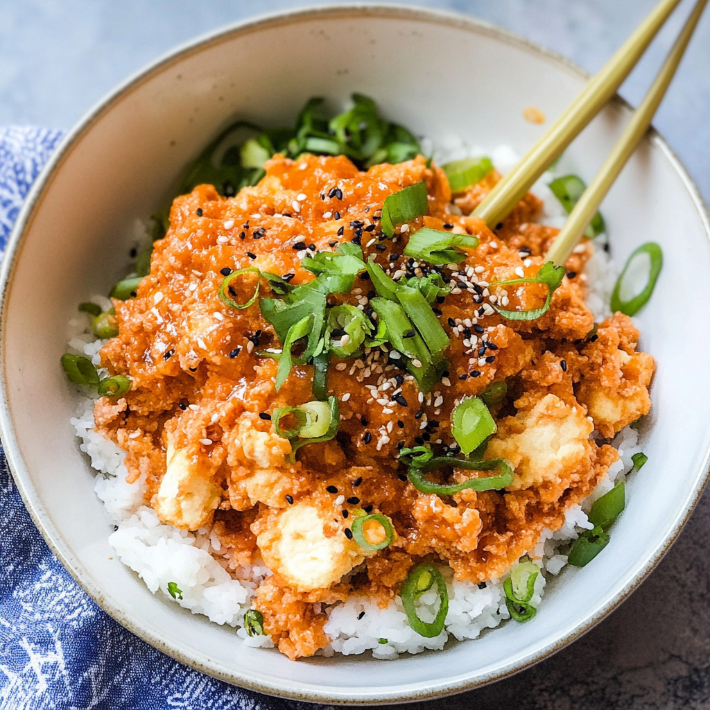 Recipe preparation for Kimchi Cauliflower Rice
