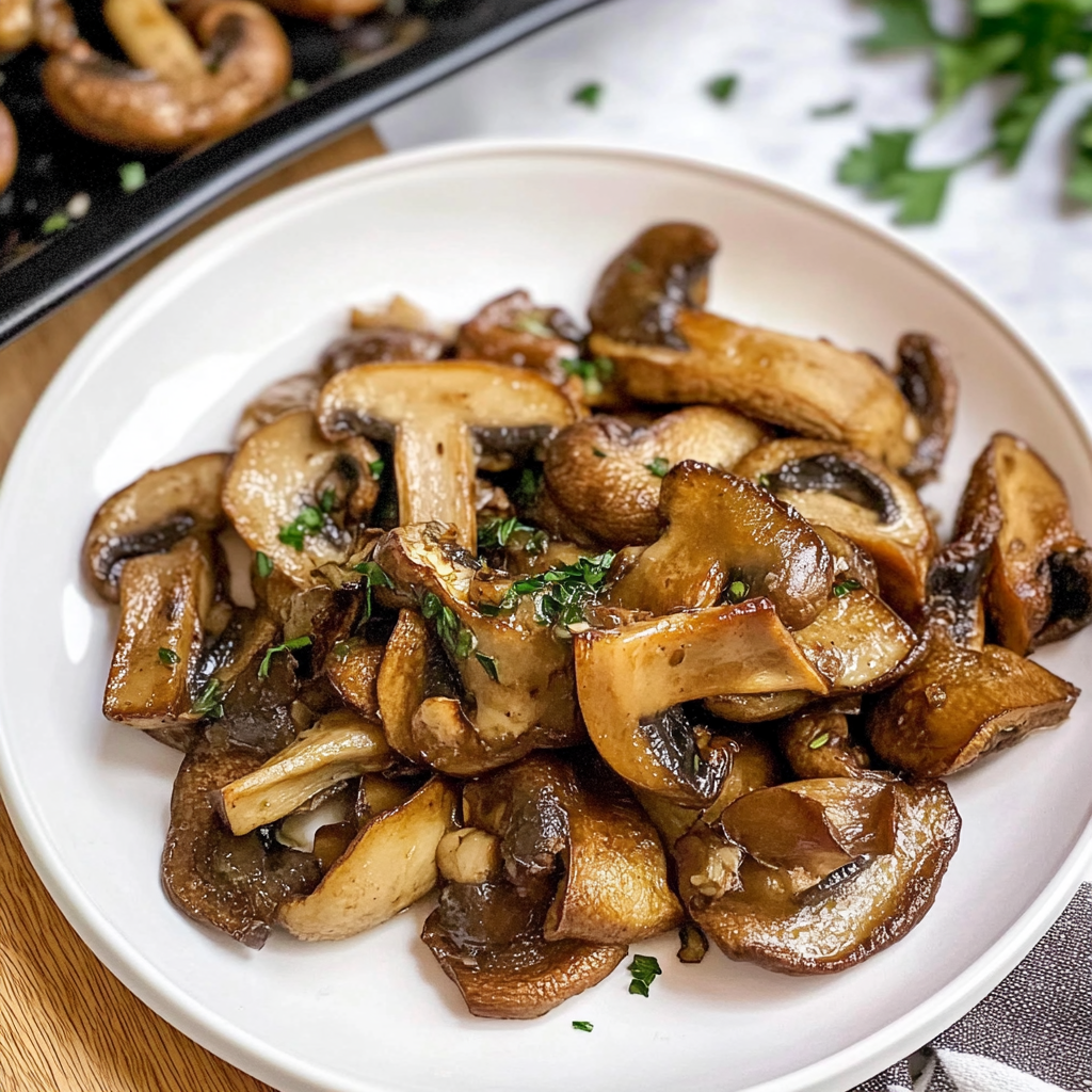 Recipe preparation for Air Fryer Oyster Mushrooms
