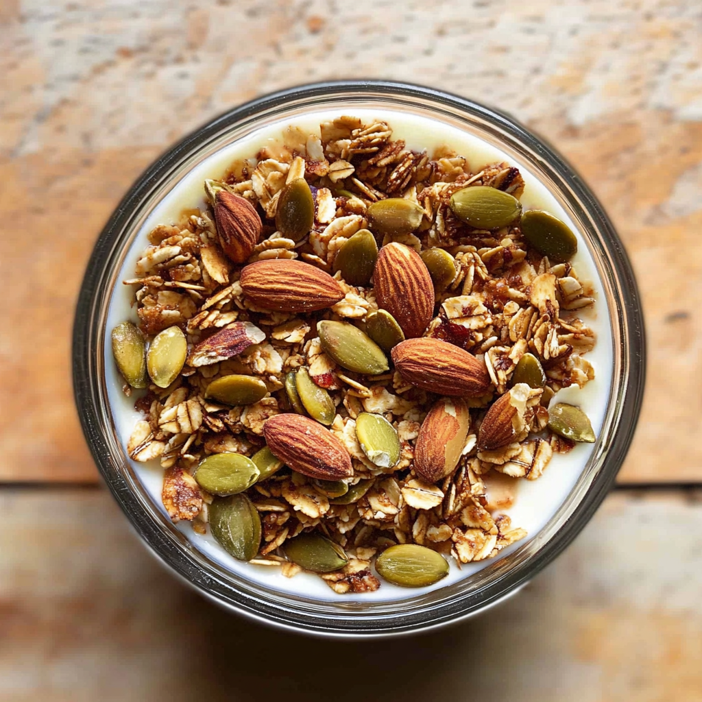 Recipe preparation for Savory Pistachio Granola