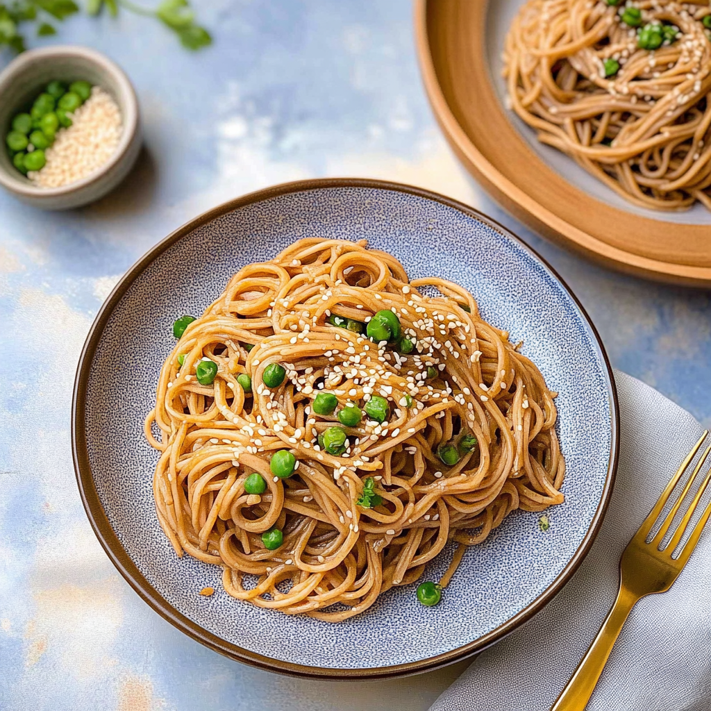 Recipe preparation for Cold Sesame Noodles