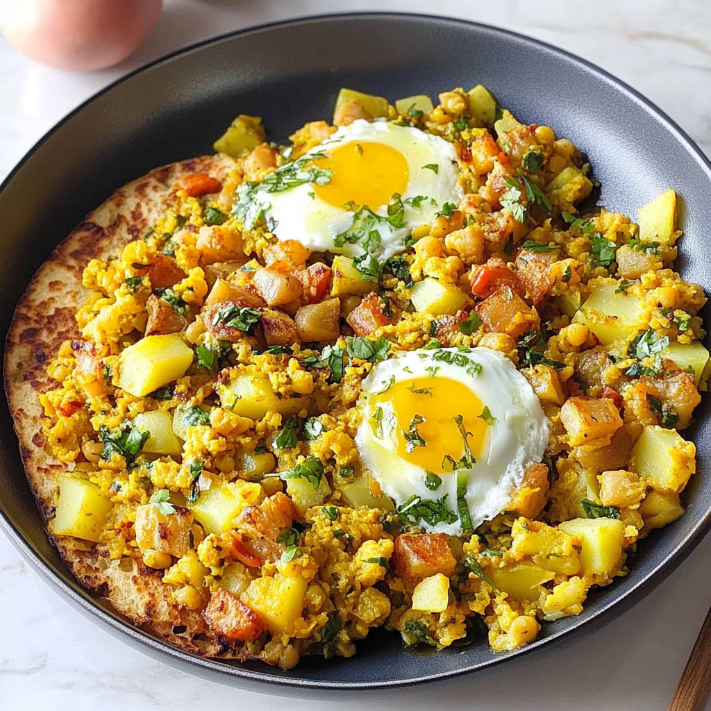 Recipe preparation for Chickpea & Potato Breakfast Hash