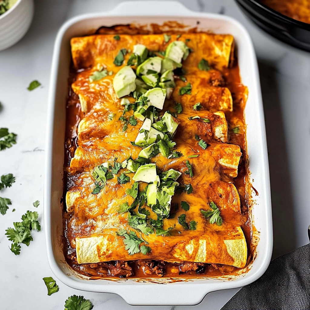 Recipe preparation for High-Fiber Black Bean & Sweet Potato Enchiladas