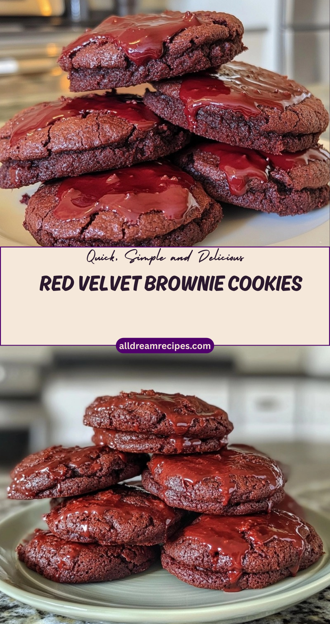 Red Velvet Brownie Cookies