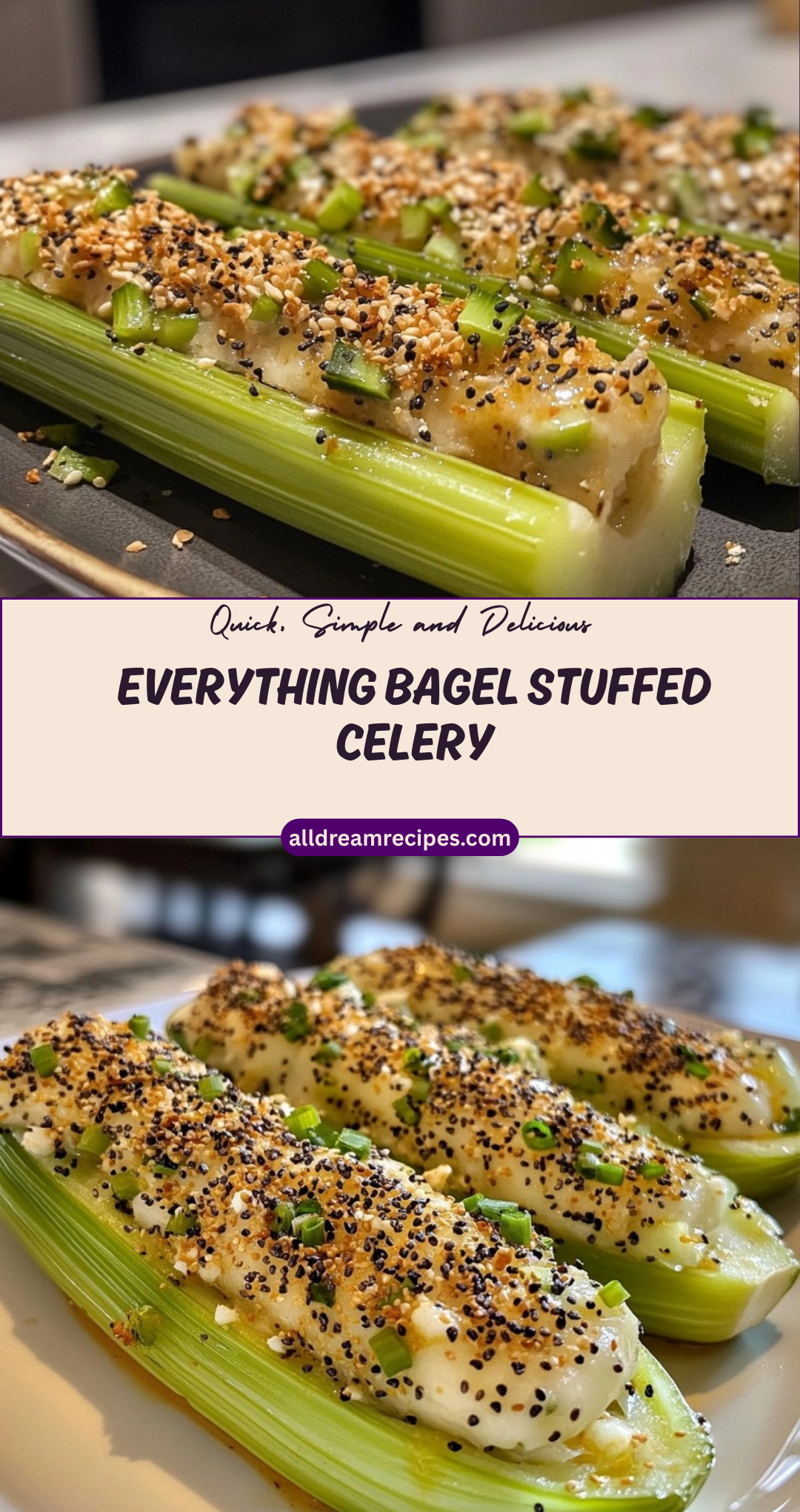 Everything Bagel Stuffed Celery
