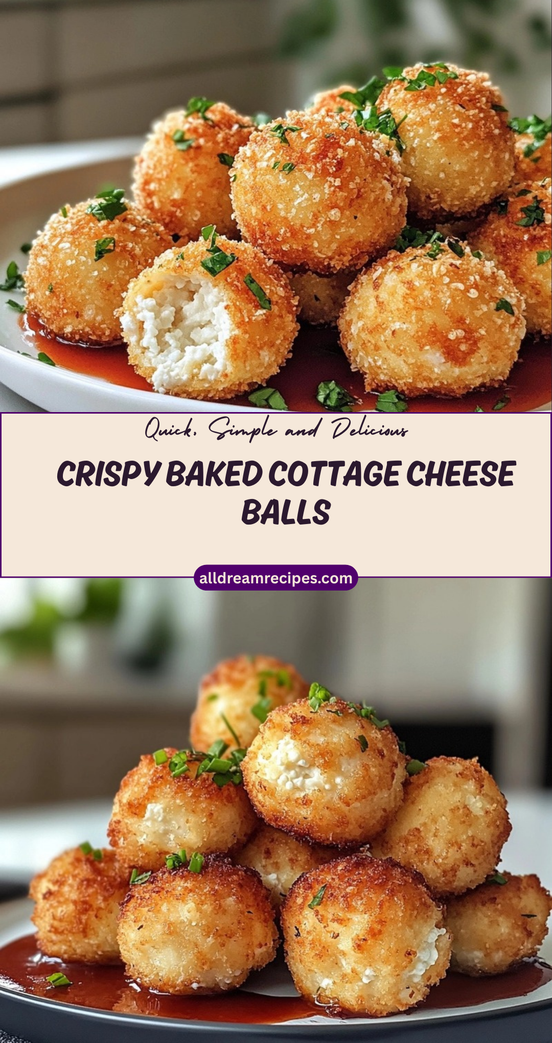 Crispy Baked Cottage Cheese Balls