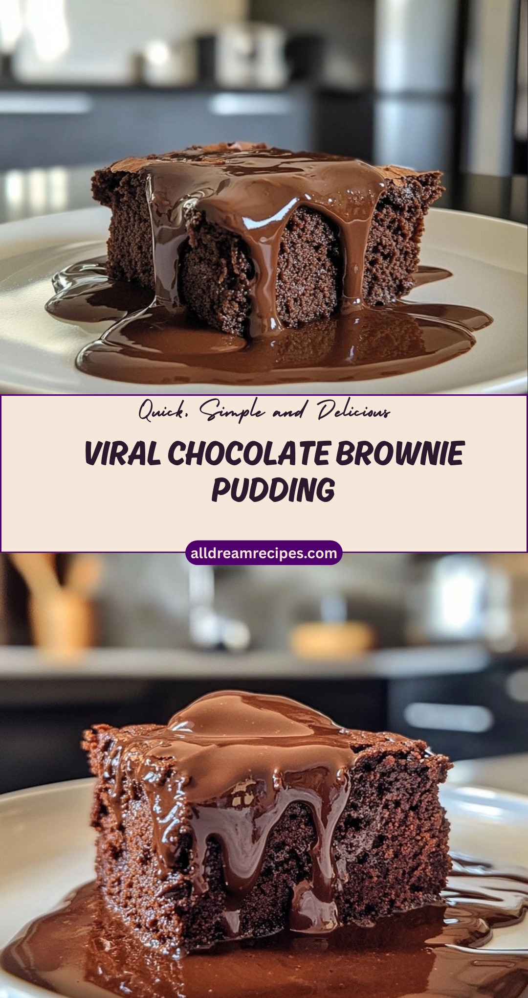 Viral Chocolate Brownie Pudding