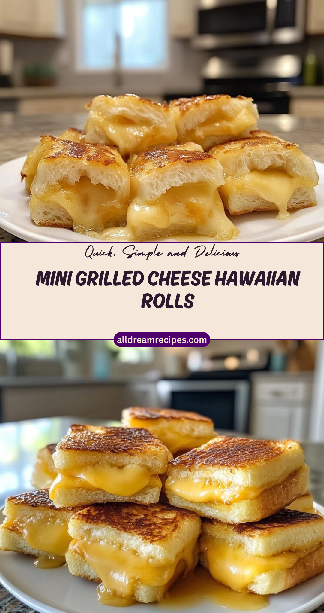 Mini Grilled Cheese Hawaiian Rolls